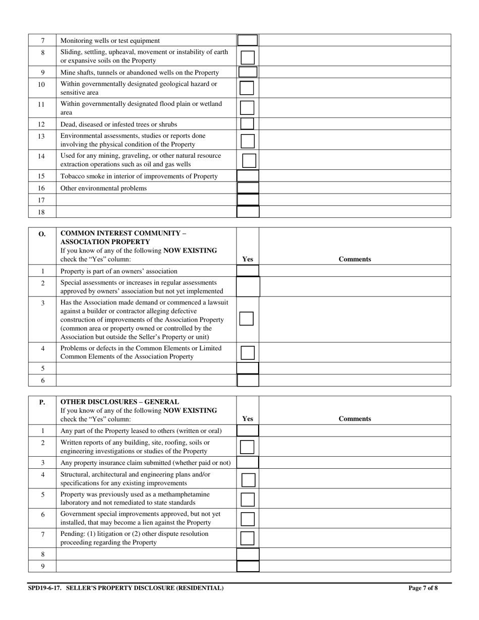 Colorado Seller's Property Disclosure (Residential) - Fill Out, Sign ...