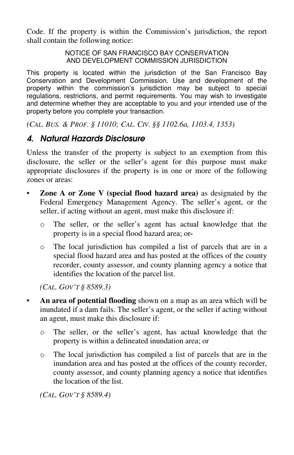 Real Estate Transfer Disclosure Statement - California, Page 8