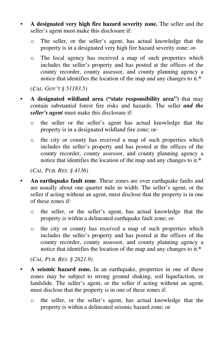 Real Estate Transfer Disclosure Statement - California, Page 9