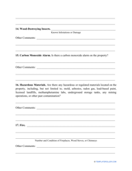 Property Disclosure Statement Form - Alabama, Page 5