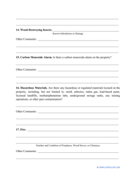 Property Disclosure Statement Form - Arizona, Page 5