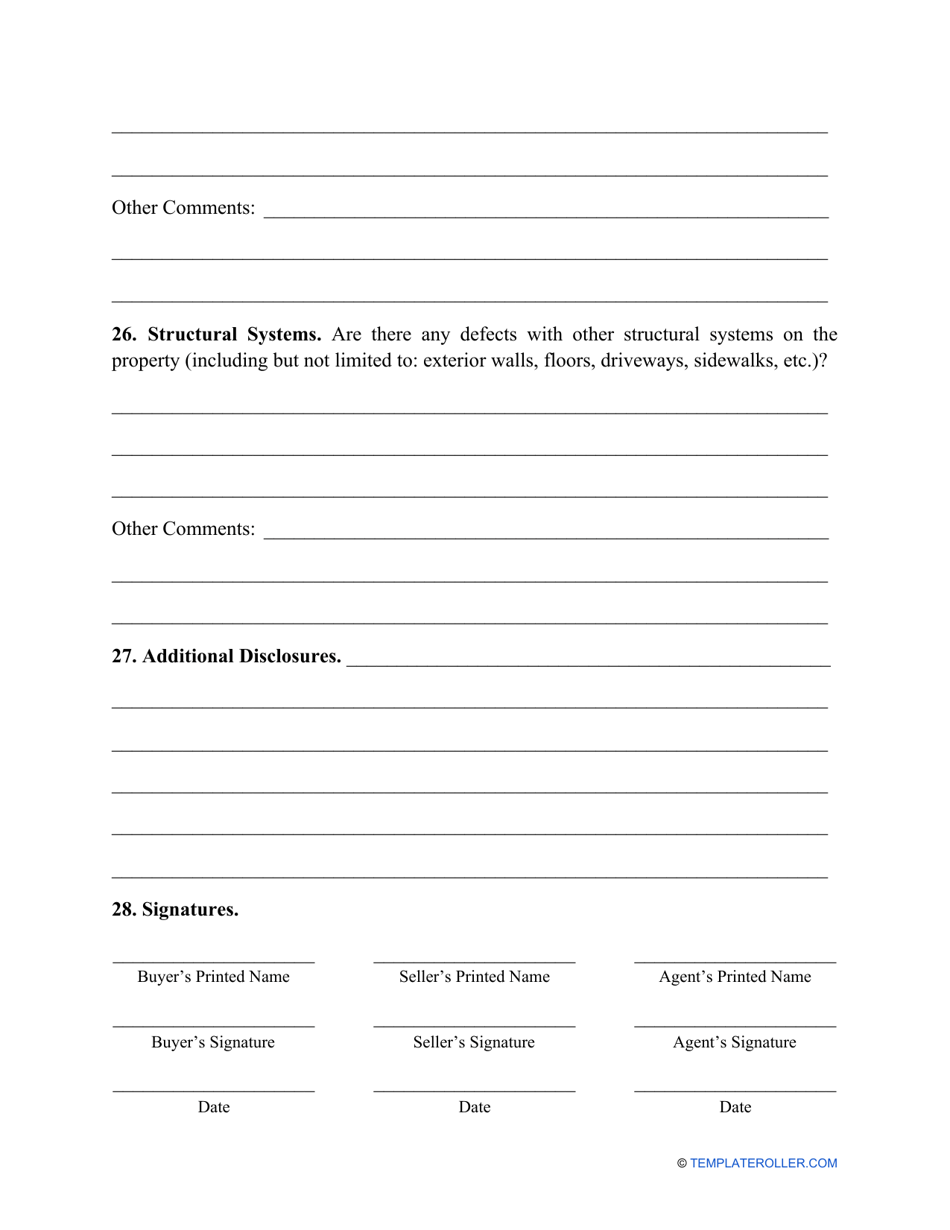 Property Disclosure Statement Form - Georgia (United States), Page 8