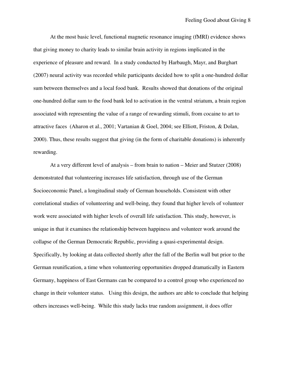 Feeling Good About Giving: the Benefits (And Costs) of Self-interested Charitable Behavior - Harvard Business School, Page 9