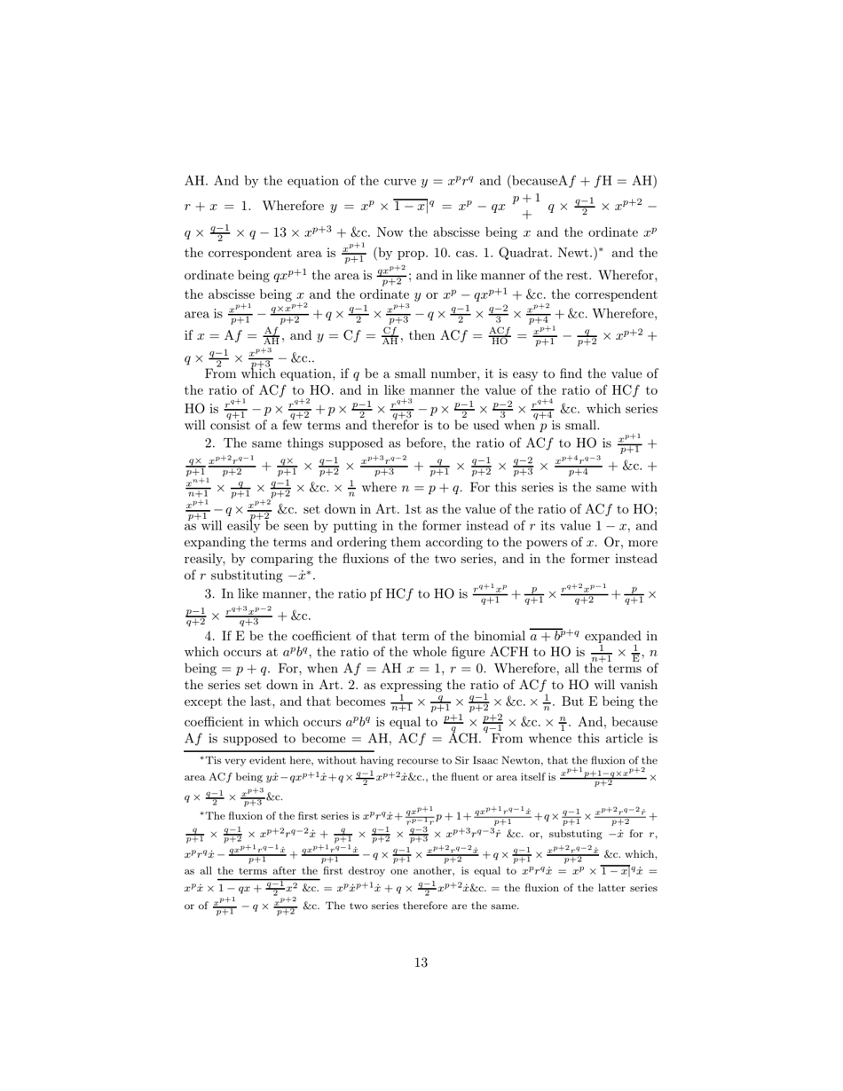 An Essay Towards Solving a Problem in the Doctrine of Chances - Rev. Mr. Bayes, Communicated by Mr. Price, in a Letter to John Canton, M. a. and F. R. S., Page 13