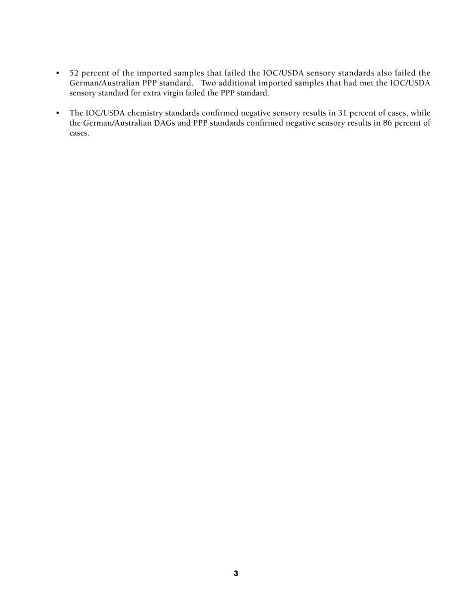Report: Tests Indicate That Imported extra Virgin Olive Oil Often Fails International and Usda Standards, Page 5