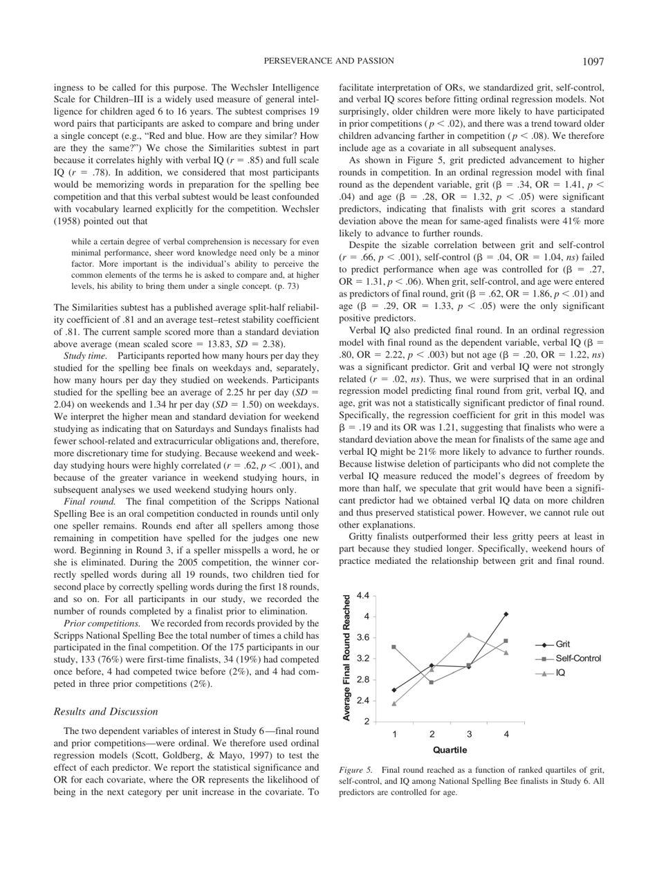 Grit perseverance and passion for long term goals journal of