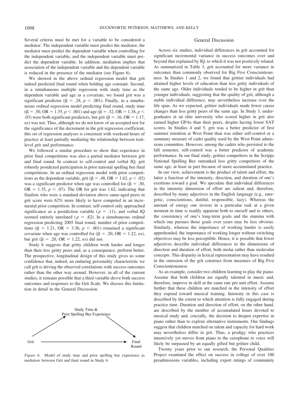 Grit: Perseverance and Passion for Long-Term Goals - Journal of Personality and Social Psychology, Page 12