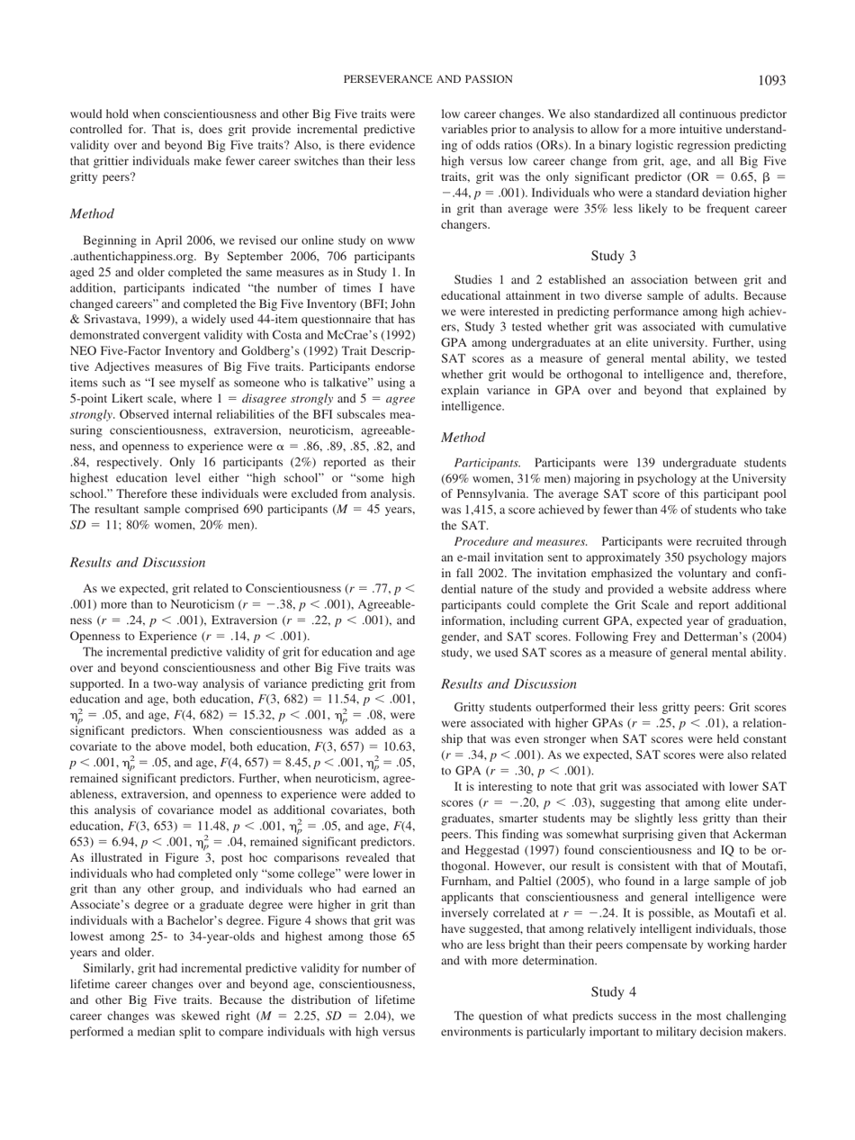 Grit: Perseverance and Passion for Long-Term Goals - Journal of Personality and Social Psychology, Page 7