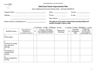 Document preview: Early Childhood Environment Rating Scale - Ecers-R - Iowa