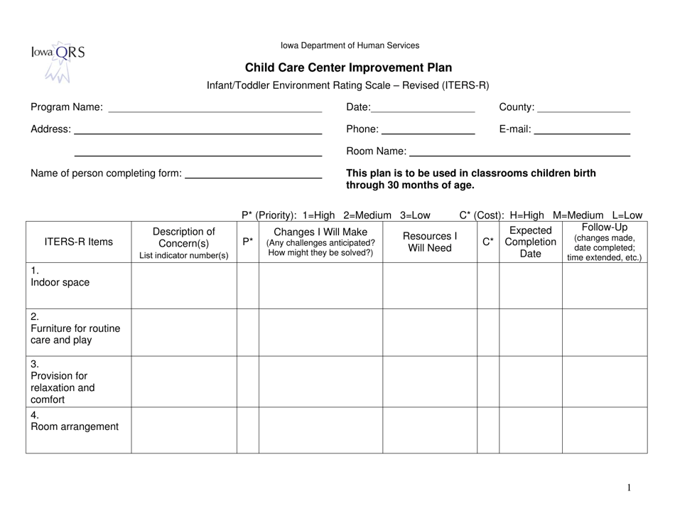 Iters Rating Scale Printable