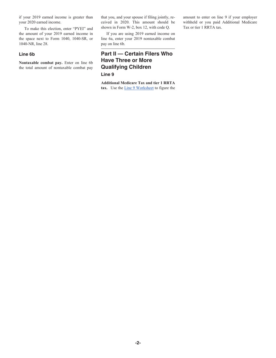 Download instructions for irs form 1040 schedule 8812 additional child