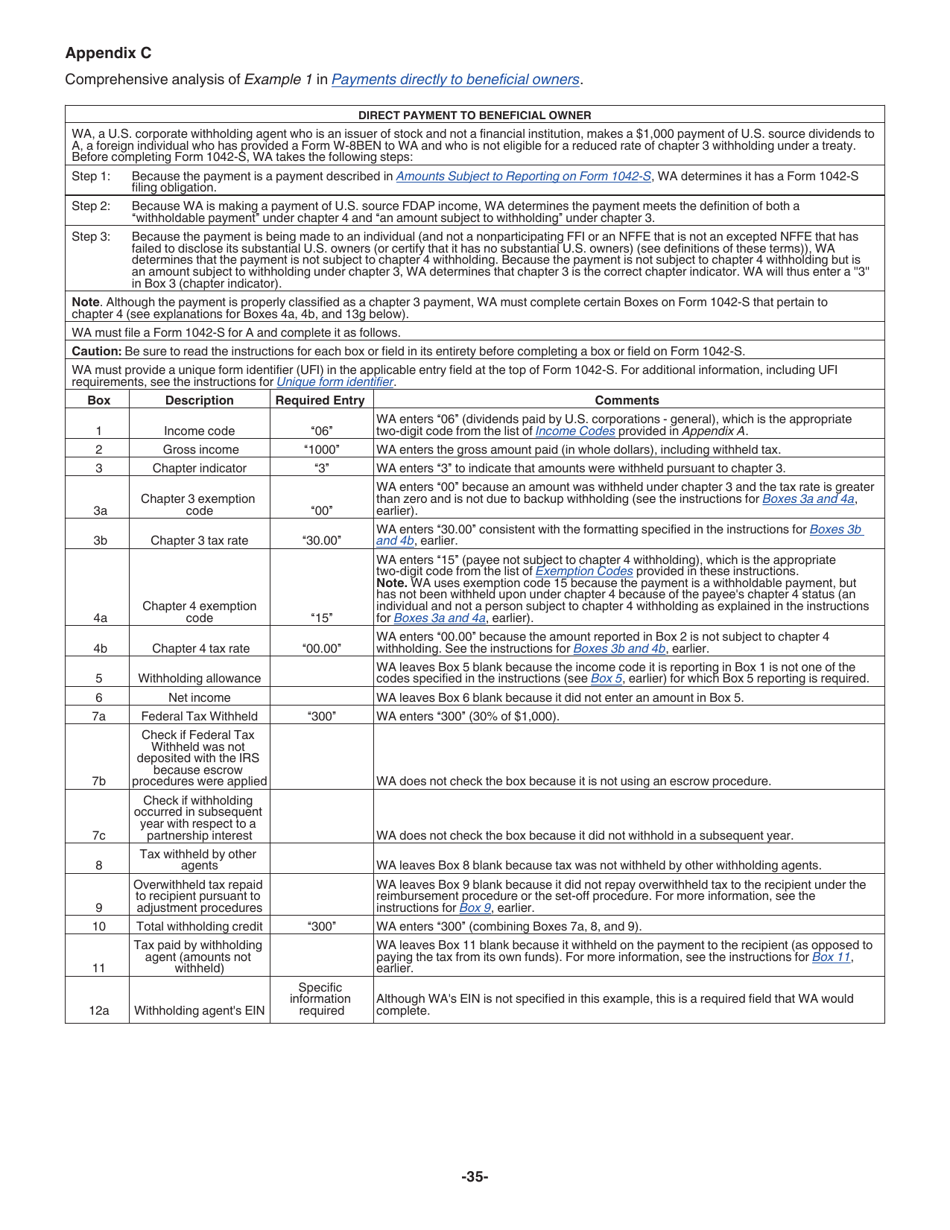 Instructions for IRS Form 1042-S Foreign Persons U.S. Source Income Subject to Withholding, Page 35