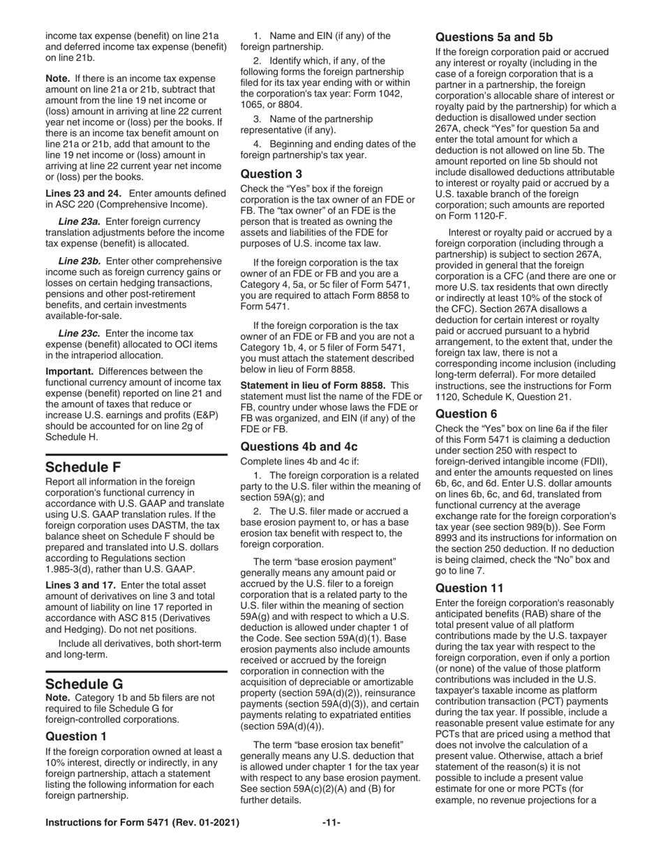 Instructions for IRS Form 5471 Information Return of U.S. Persons With Respect to Certain Foreign Corporations, Page 11
