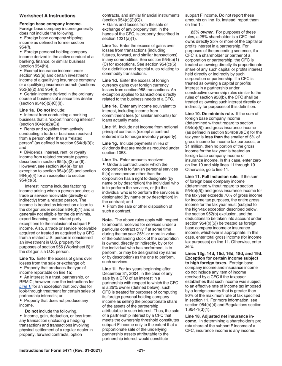 Instructions for IRS Form 5471 Information Return of U.S. Persons With Respect to Certain Foreign Corporations, Page 21