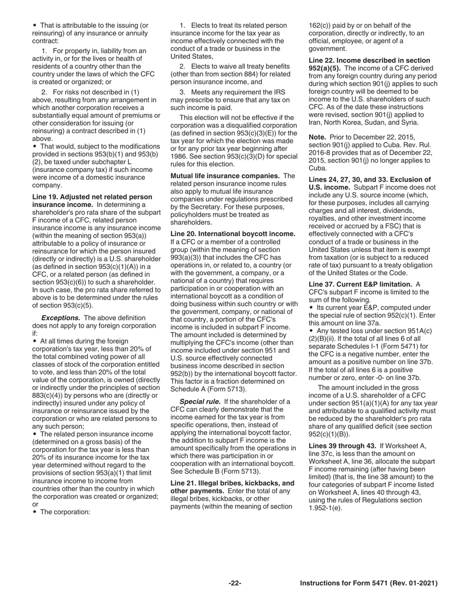 Instructions for IRS Form 5471 Information Return of U.S. Persons With Respect to Certain Foreign Corporations, Page 22