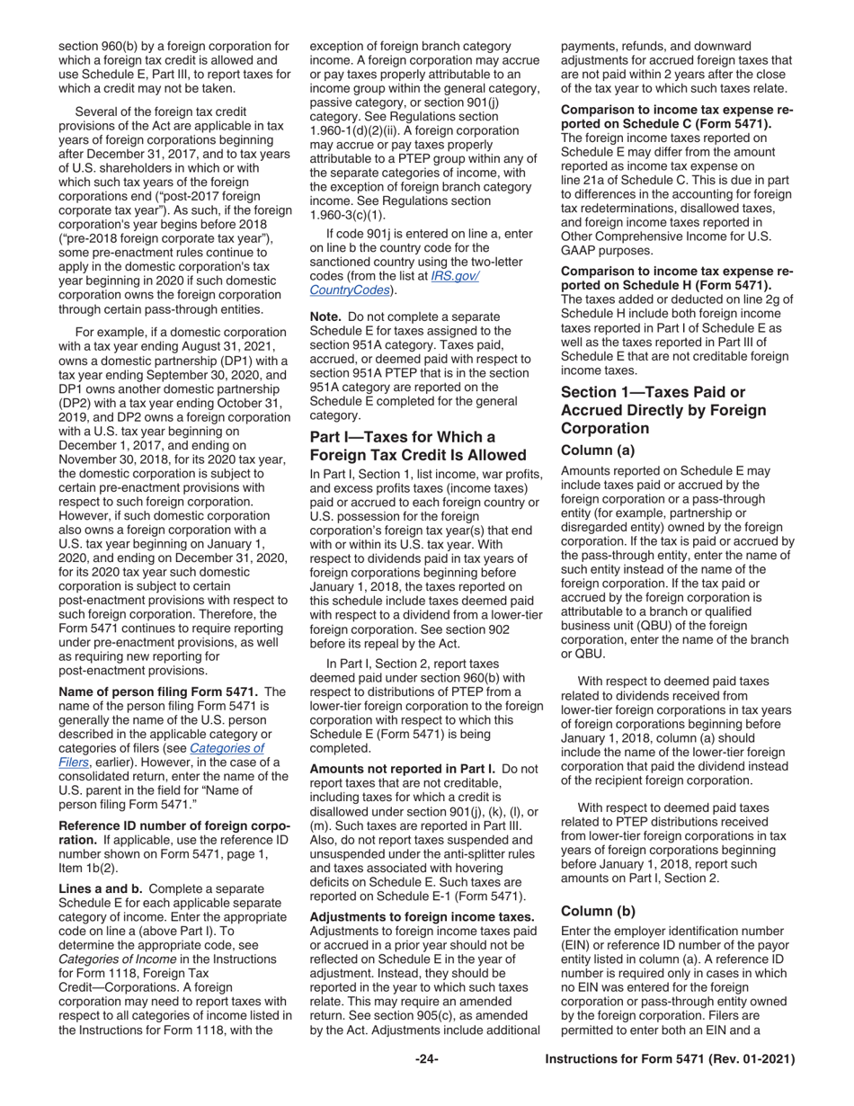 Instructions for IRS Form 5471 Information Return of U.S. Persons With Respect to Certain Foreign Corporations, Page 24