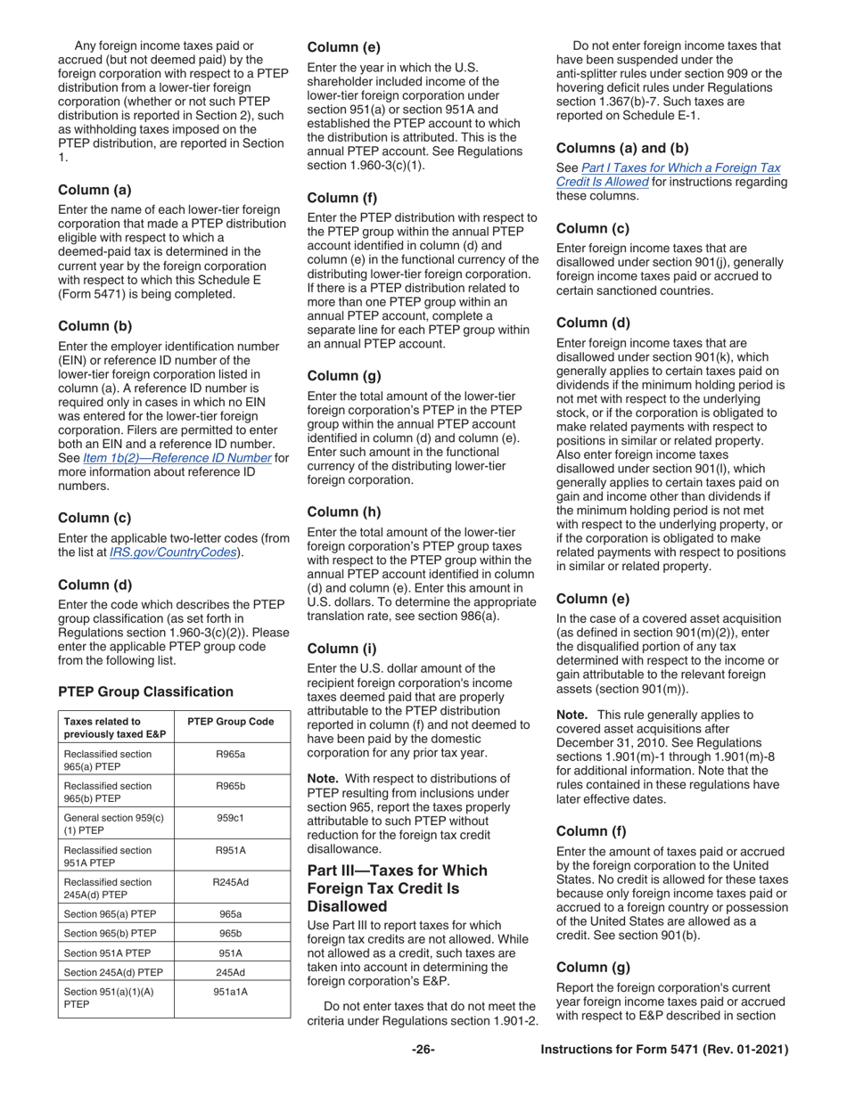 Instructions for IRS Form 5471 Information Return of U.S. Persons With Respect to Certain Foreign Corporations, Page 26