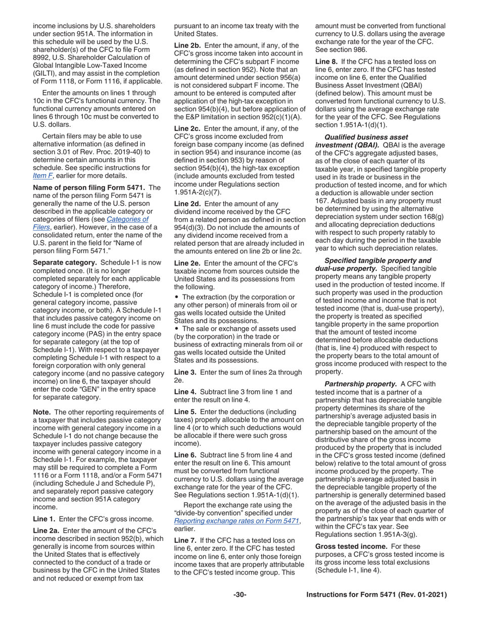 Instructions for IRS Form 5471 Information Return of U.S. Persons With Respect to Certain Foreign Corporations, Page 30