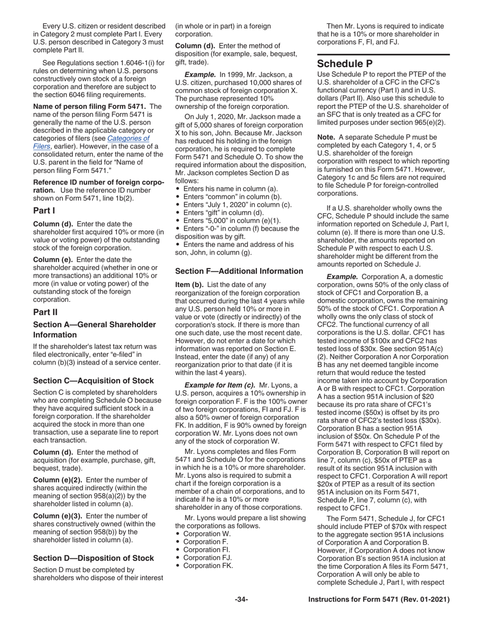 Instructions for IRS Form 5471 Information Return of U.S. Persons With Respect to Certain Foreign Corporations, Page 34