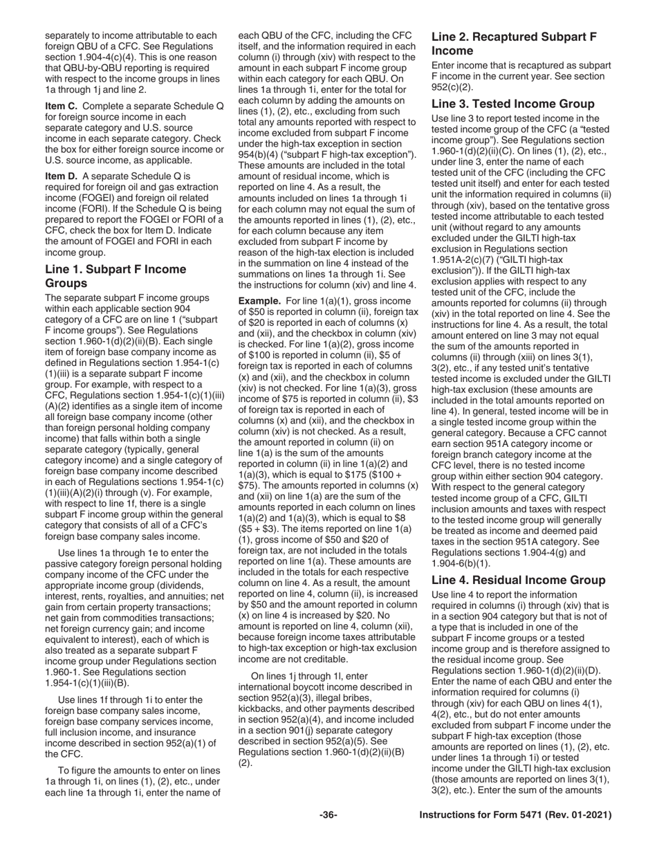 Instructions for IRS Form 5471 Information Return of U.S. Persons With Respect to Certain Foreign Corporations, Page 36