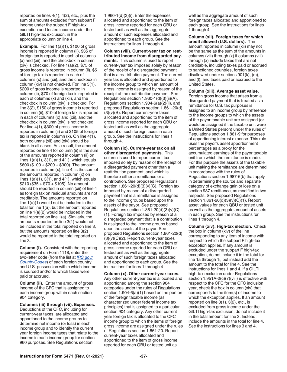 Instructions for IRS Form 5471 Information Return of U.S. Persons With Respect to Certain Foreign Corporations, Page 37