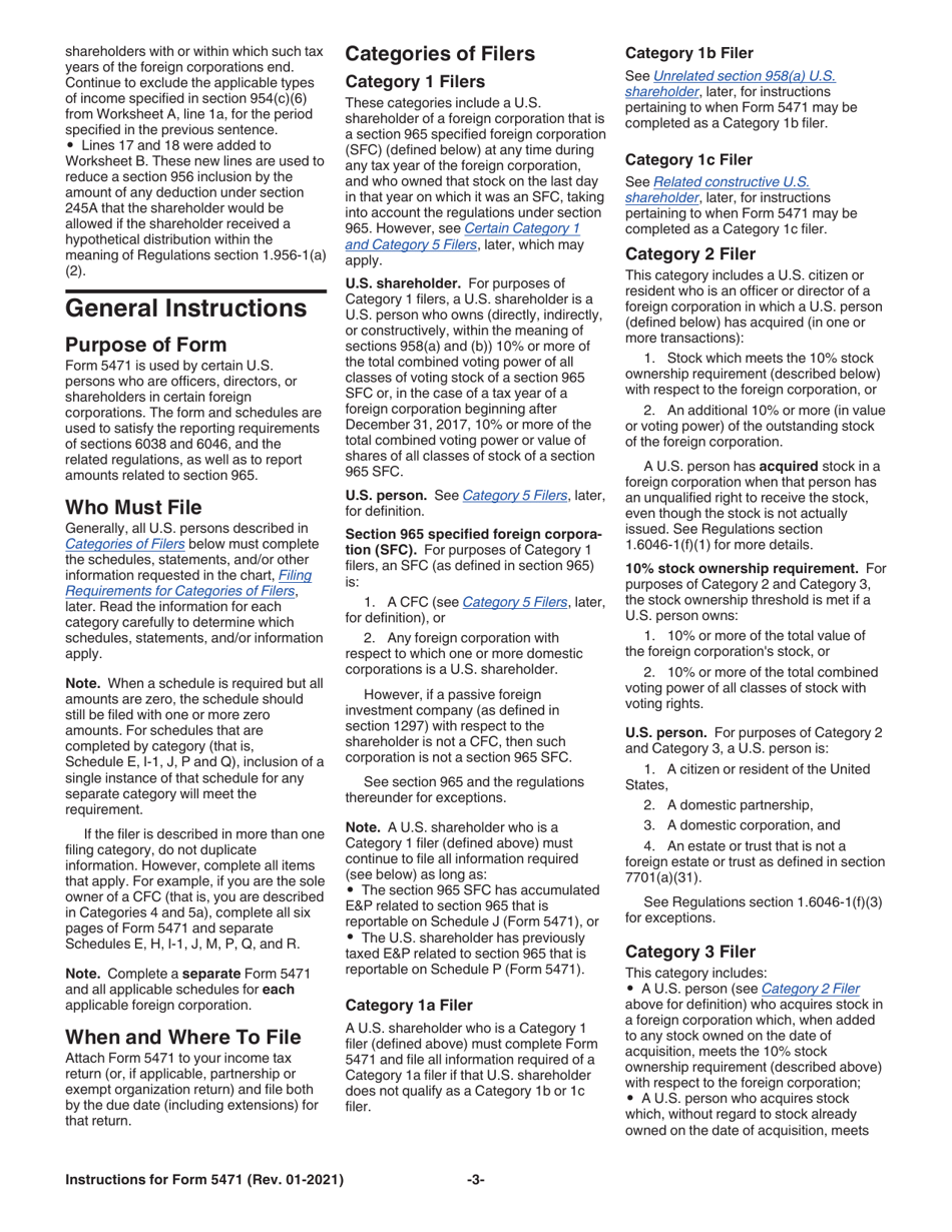 Instructions for IRS Form 5471 Information Return of U.S. Persons With Respect to Certain Foreign Corporations, Page 3