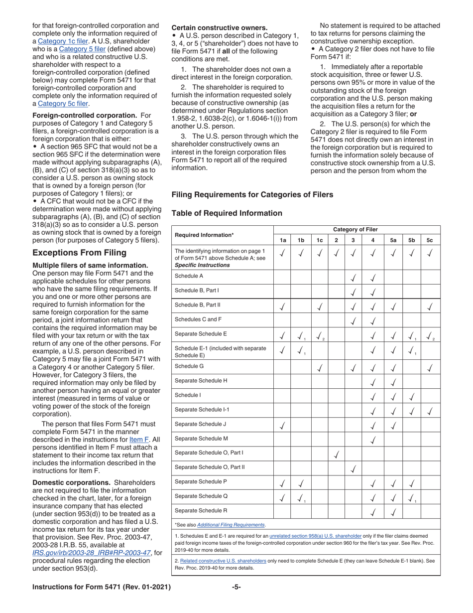 Instructions for IRS Form 5471 Information Return of U.S. Persons With Respect to Certain Foreign Corporations, Page 5