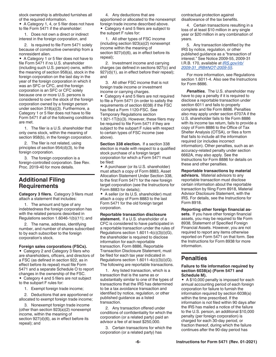 Instructions for IRS Form 5471 Information Return of U.S. Persons With Respect to Certain Foreign Corporations, Page 6