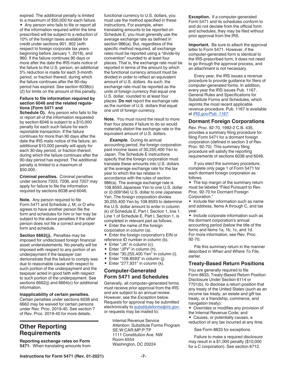 Instructions for IRS Form 5471 Information Return of U.S. Persons With Respect to Certain Foreign Corporations, Page 7