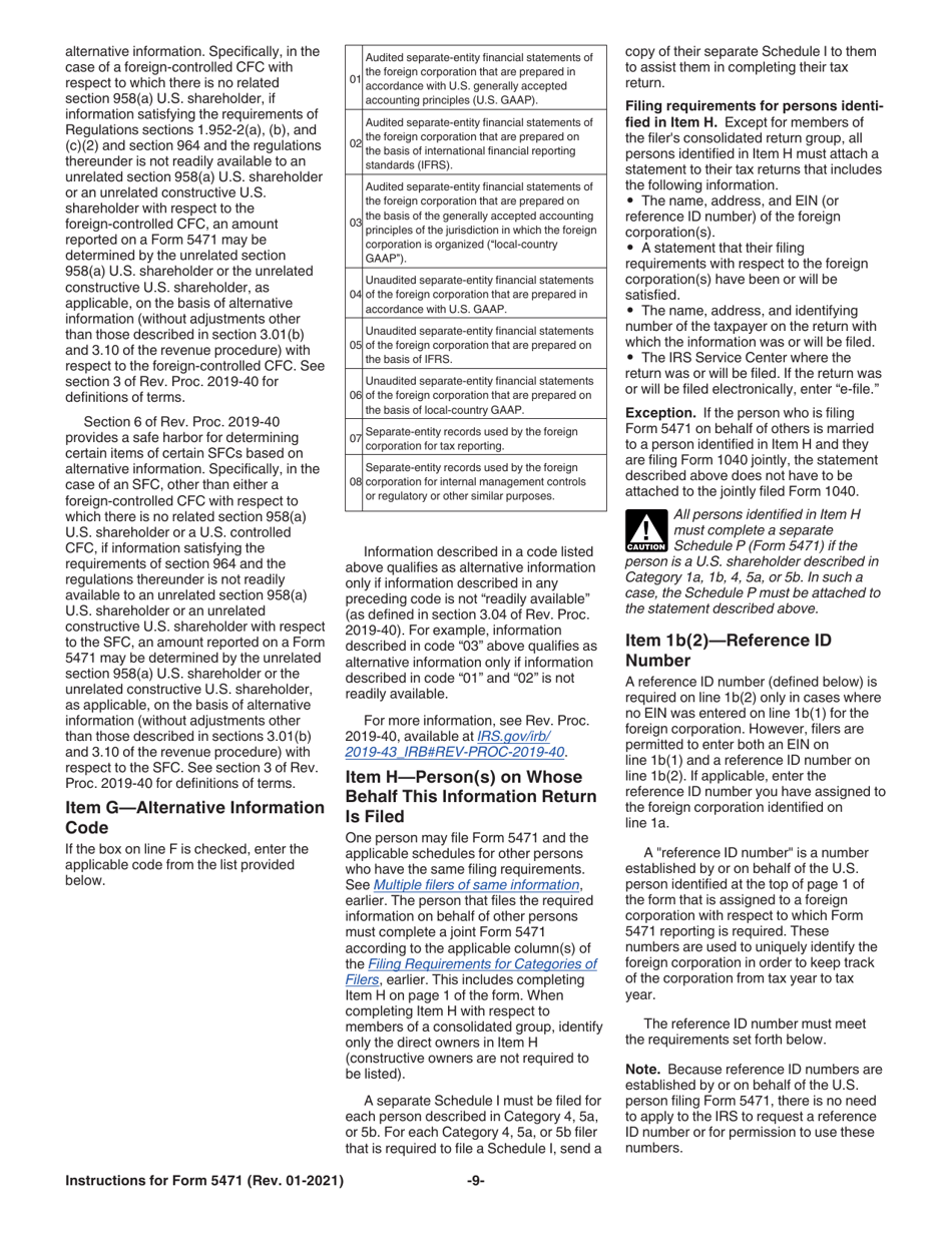 Instructions for IRS Form 5471 Information Return of U.S. Persons With Respect to Certain Foreign Corporations, Page 9