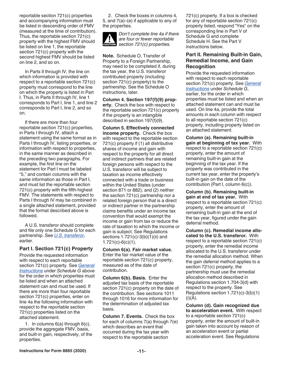 Instructions for IRS Form 8865 Return of U.S. Persons With Respect to Certain Foreign Partnerships, Page 11