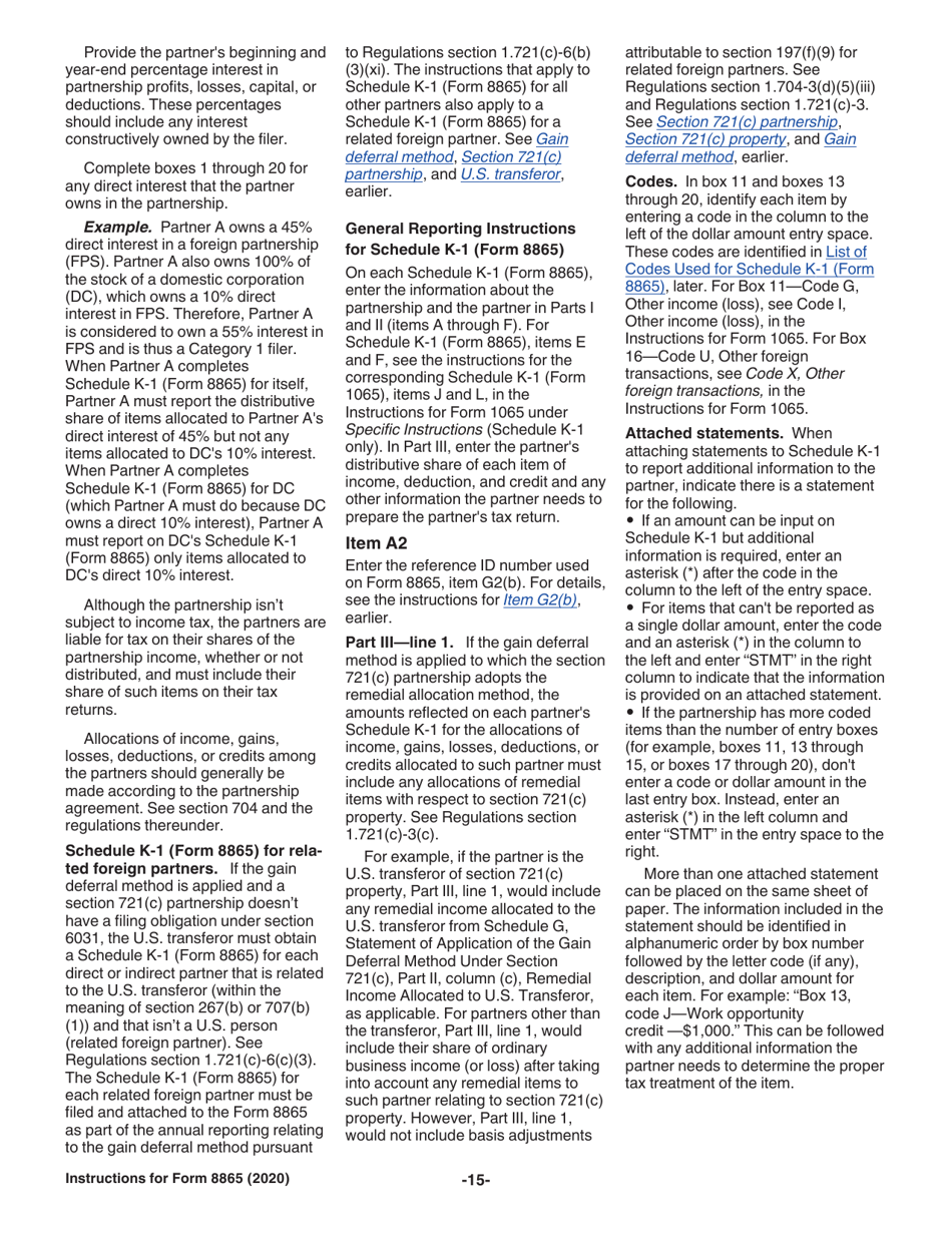 Instructions for IRS Form 8865 Return of U.S. Persons With Respect to Certain Foreign Partnerships, Page 15