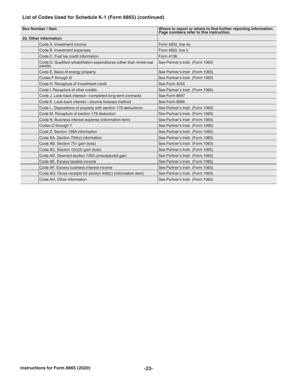Instructions for IRS Form 8865 Return of U.S. Persons With Respect to Certain Foreign Partnerships, Page 23