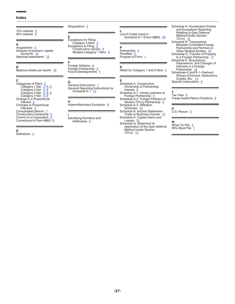 Instructions for IRS Form 8865 Return of U.S. Persons With Respect to Certain Foreign Partnerships, Page 27