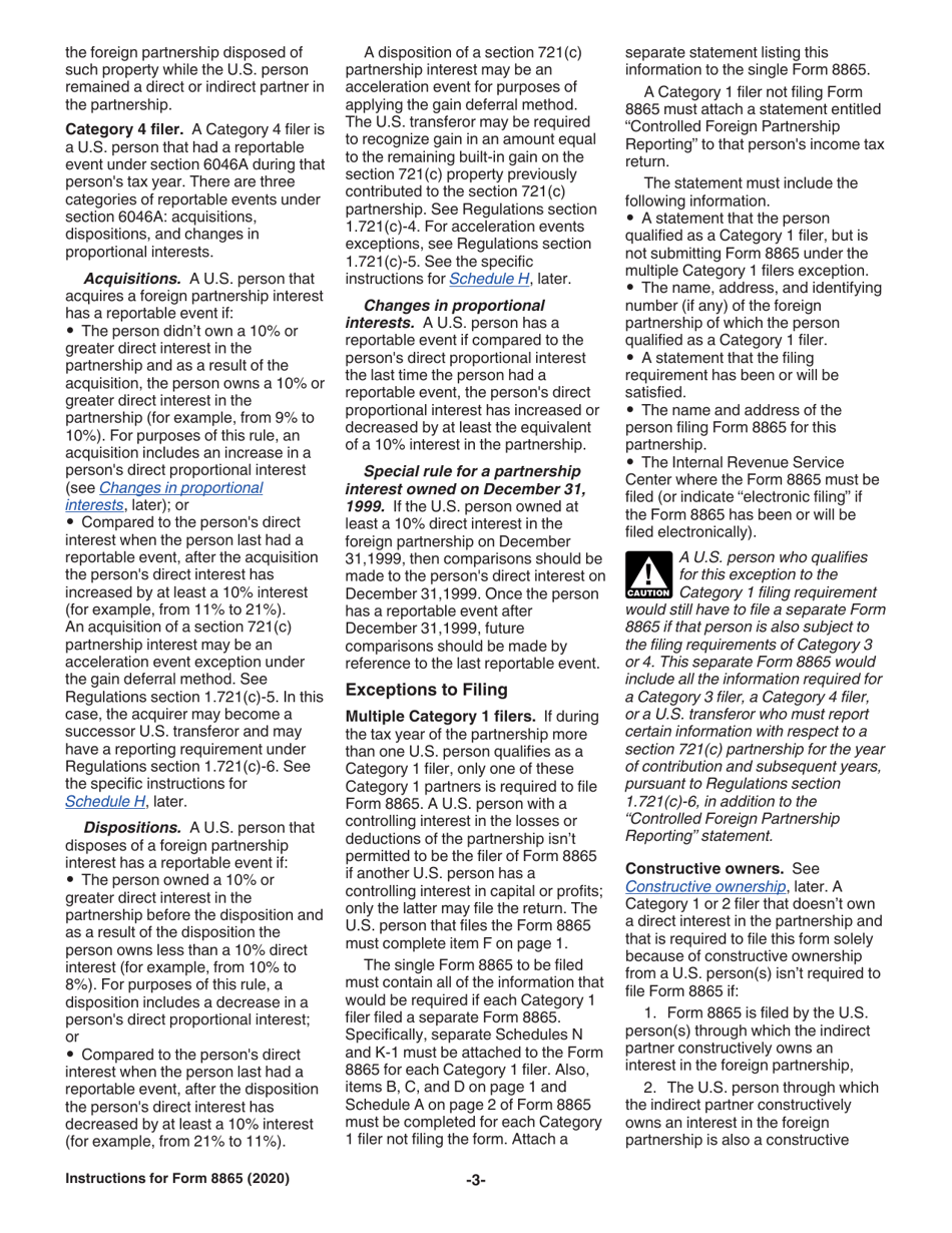 Instructions for IRS Form 8865 Return of U.S. Persons With Respect to Certain Foreign Partnerships, Page 3