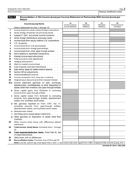 IRS Form 1065 Schedule M-3 &quot;Net Income (Loss) Reconciliation for Certain Partnerships&quot;, Page 2