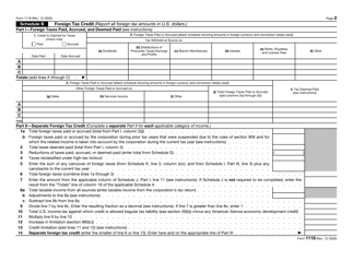 IRS Form 1118 Foreign Tax Credit - Corporations, Page 2