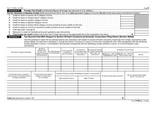 IRS Form 1118 Foreign Tax Credit - Corporations, Page 3