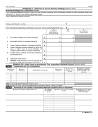 IRS Form 4720 Return of Certain Excise Taxes Under Chapters 41 and 42 of the Internal Revenue Code, Page 3