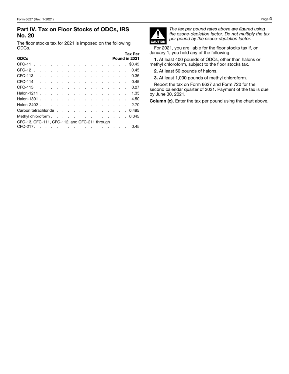 IRS Form 6627 Environmental Taxes, Page 4