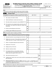 IRS Form 8936 Qualified Plug-In Electric Drive Motor Vehicle Credit