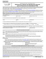 IRS Form 15227 Application for an Identity Protection Personal Identification Number (Ip Pin) (English/Spanish), Page 2