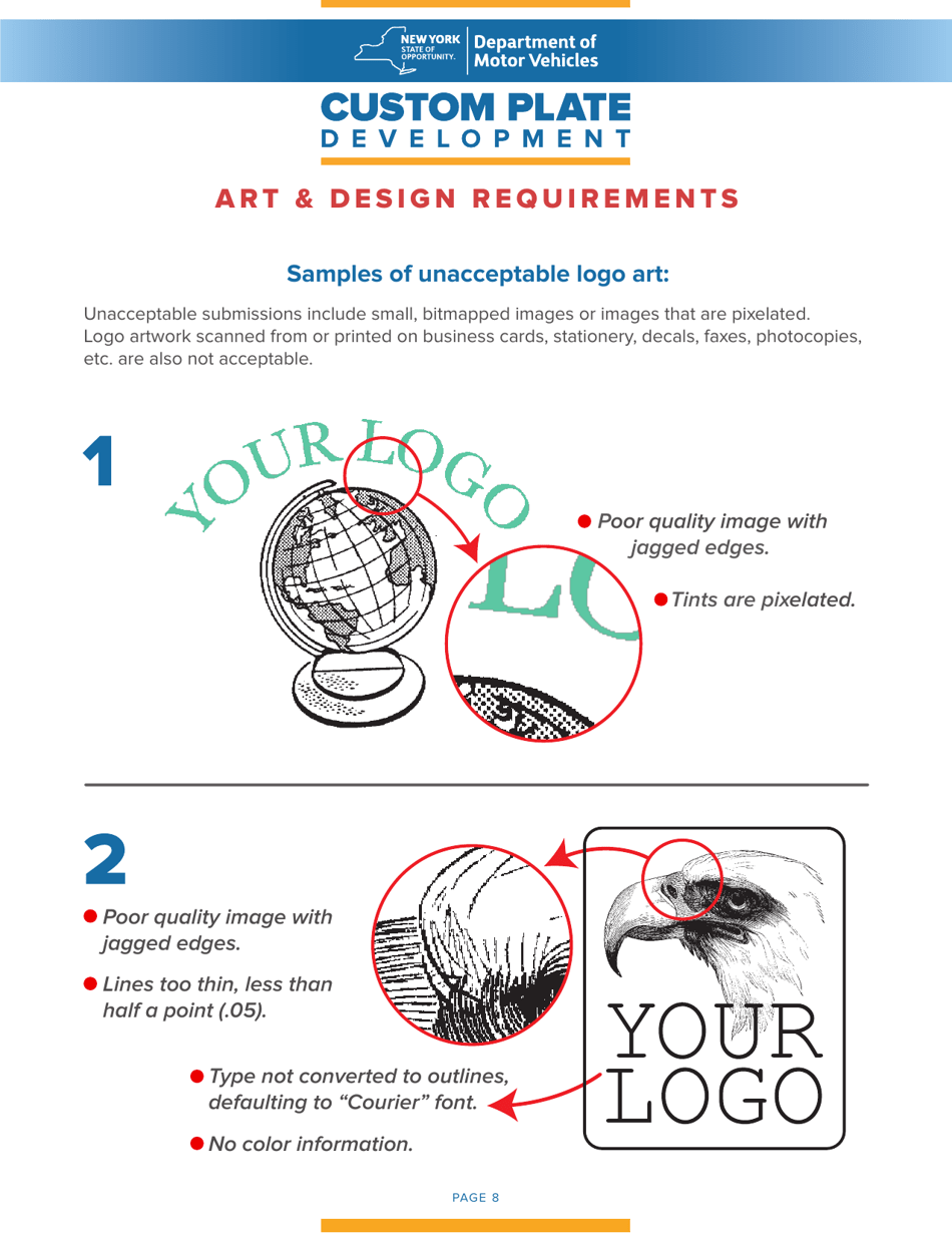 Form MV-415 Request for the Development of Custom Plates - New York, Page 10