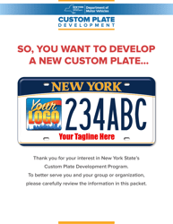 Form MV-415 Request for the Development of Custom Plates - New York, Page 3
