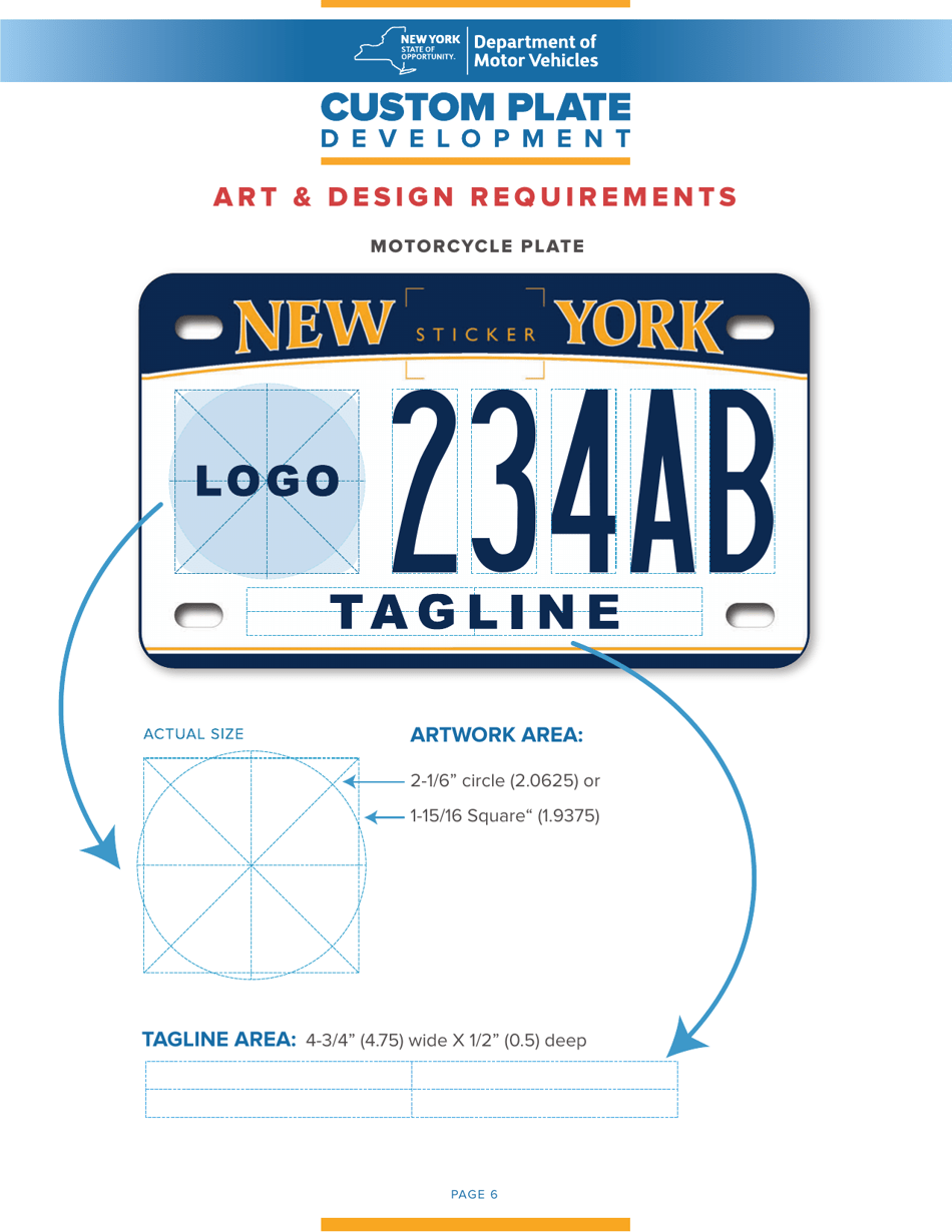 Form MV-415 Request for the Development of Custom Plates - New York, Page 8