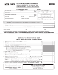 Form NYC-5UBTI Download Printable PDF or Fill Online Declaration of ...