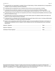 Form LCR-1086A Application for Child Developmental Home Certification - Arizona, Page 2