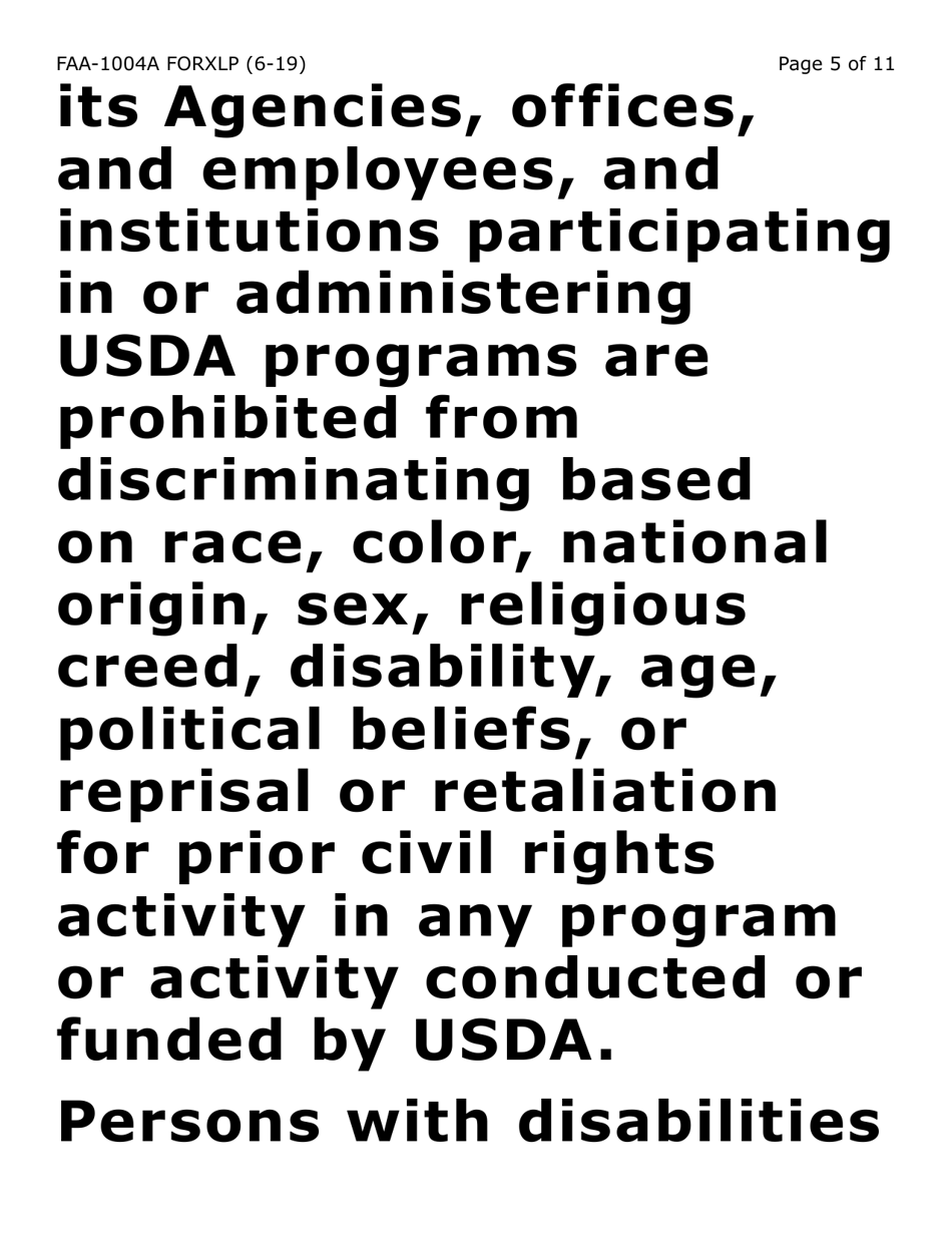 Form FAA-1004A-XLP Designation of Ebt Alternate Card Holder (Extra Large Print) - Arizona, Page 5