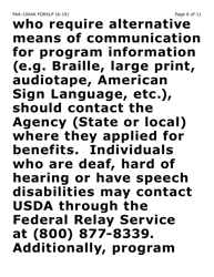 Form FAA-1004A-XLP Designation of Ebt Alternate Card Holder (Extra Large Print) - Arizona, Page 6