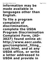 Form FAA-1004A-XLP Designation of Ebt Alternate Card Holder (Extra Large Print) - Arizona, Page 7